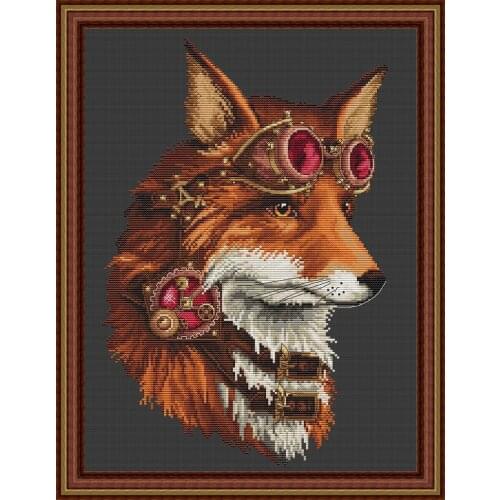 GG Counted Cross Stitch Kit DIM08826 Christmas Cats and Dogs Handmade Needlework For Embroidery 14ct Cross Stitch Pilot fox