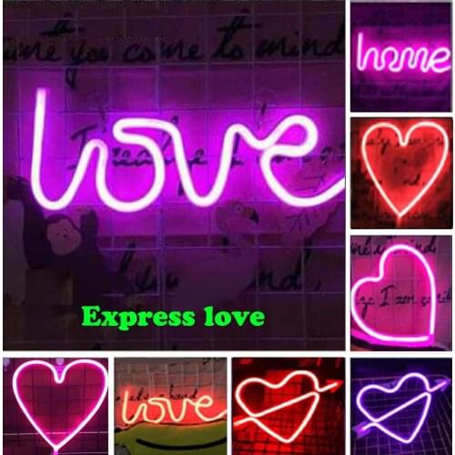 Custom neon led light sign LOVE HEART signneon signslampledneon Wedding Party Decoration Neon Lamp Valentines Day Bedroom Home
