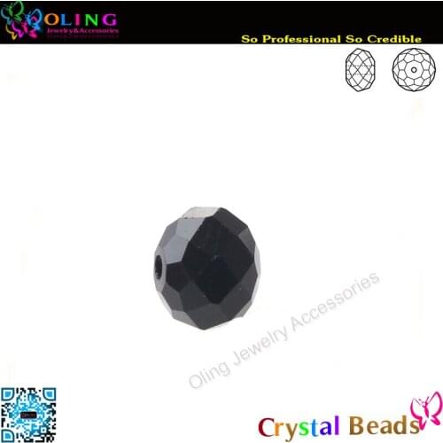 2019 new 10MM austrian Style Black glass beads Faceted Flat round Crystal Bead 70/210/350/700pcs/lot necklace jewelry making