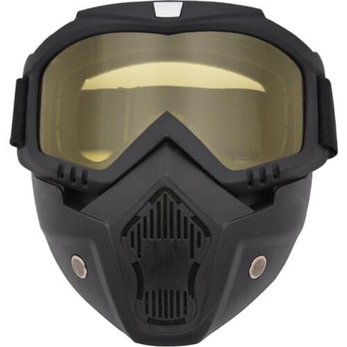 Night Vision Paintball Shooting Goggles with Detachable Mask Anti-impact CS War Game Airosft Hunting Military Tactical Glasses