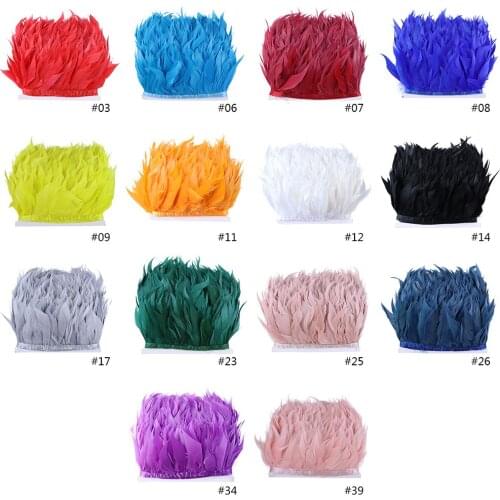 10 Meters Goose Feathers Trim Sewing Clothes Accessory Wedding Dress Home Decoration Natural Plumes Ribbon For Crafts Wholesale
