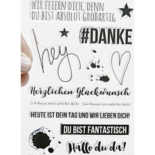 German Words Transparent Clear Silicone Stamp/Seal for DIY scrapbook/photo album Decorative clear stamp A109
