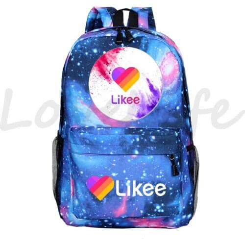 LIKEE APP Backpack Women Men Daily Backpack Teenage Girls Anime Laptop Backpack Children School Shoulder Bags