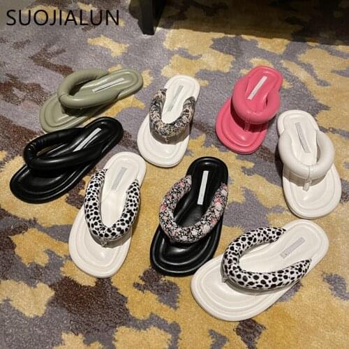 SUOJIALUN 2021 Brand Design Women Flip Flop High Quality Soft Sole Summer Beach Slipper Ladies Casual Home Slides Sandal Shoes