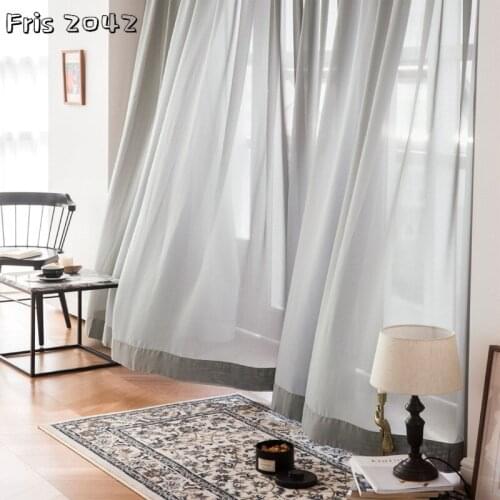 Curtains For Living Room Bedroom Nordic Light Luxury Gray Screens Curtains Minimalist Modern Studio Partition Gauze