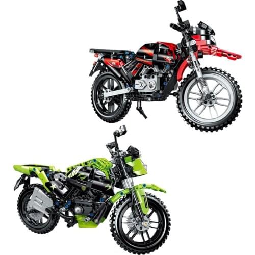 High-tech City Speed Champion Street Motorcycle Building Blocks Kits Bricks Creative Off-Road Motorbike Superbike Kids Toys