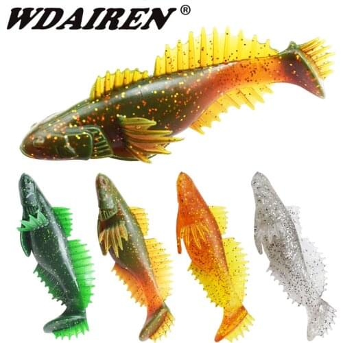 WDAIREN The Perfect 3D Soft Bait Fishing Fish 11cm 19.5g Silicone Plastic Swimbait Shad Crankbait Use For Rig Fishing Tackle