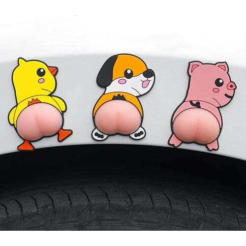 Guard Anti Chafing Car Door Protector Anti-scratch Cute Butt Cartoon Anti-collision Strip Body Decoration Bumper Lip Protection