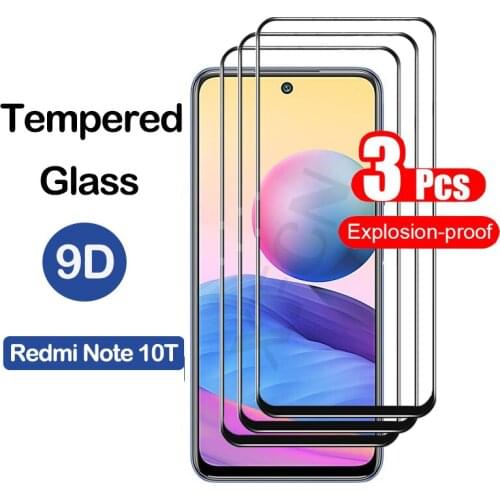 3Pcs 9D Screen Protector Film For Redmi Note 10T 9 10Pro Max Tempered Film Protection Glas For Xiaomi Redmi Note 10 9 T 10S Film