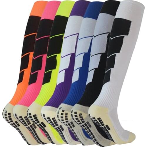 1 Pair Mens Non-Slip Soccer Socks Breathable Knee High Towel Bottom Cycling Hiking Sports Training Women Child Football Socks