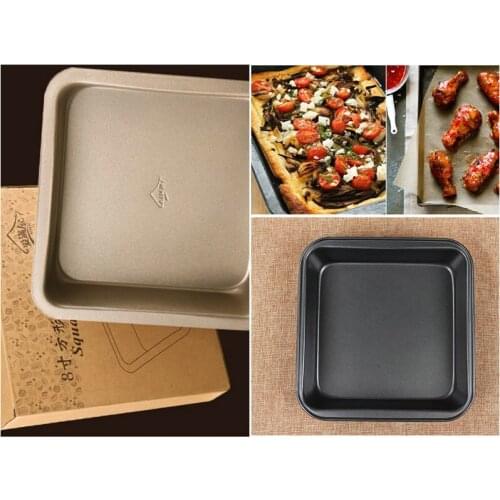 1pcs 8 inch Square gold/black nonstick cake pan / bakeware/baking pan kitchen tools