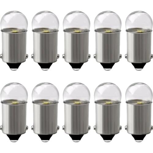 10PCS BA9S T4W T11 LED Bulbs Canbus 3030 1 SMD No Error Interior Reading Lights Car Parking Light License Plate Bulbs White 12V