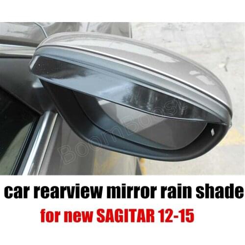 2Pcs for new SAGITAR 12-15 Car Rearview Mirror Rain Shade Rainproof Blades Car Back Mirror Eyebrow Rain Cover
