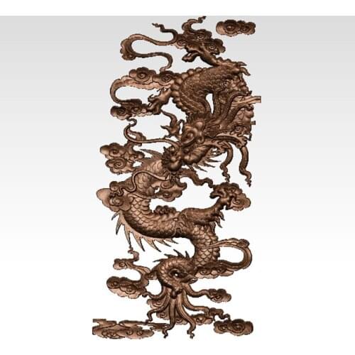 Dragon shape 3D model relief for cnc or 3D printers in STL file format Wood Carving Art Decor 3D carved
