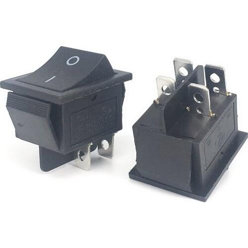 5Pcs Latching Rocker Switch Power Switch I/O 4 Pins 16A 250VAC 20A 125VAC KCD4 boat switch