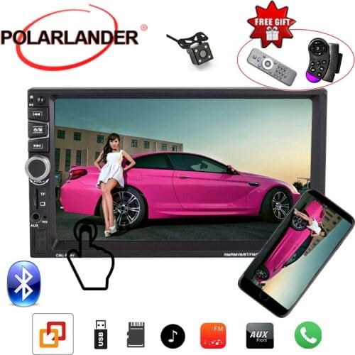 7''2Din Car Radio Stereo Bluetooth MP5 FM/TF/USB/AUX Mirror Link for Android GPS