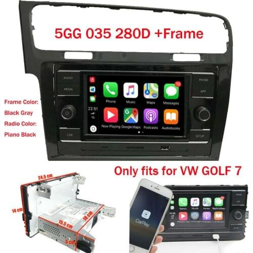 6.5" RCD330+Frame Car Radio Carplay Mirrorlink BT USB RVC for MQB Volkswagen PASSAT B8 GOLF 7