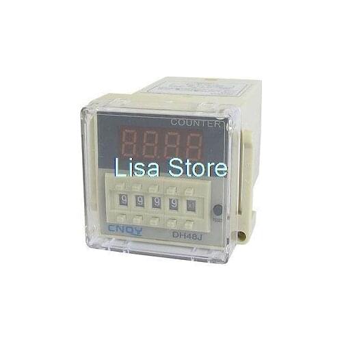 DH48JA 1-999900 LED Display Digital Counter Relay AC 220V 50/60Hz