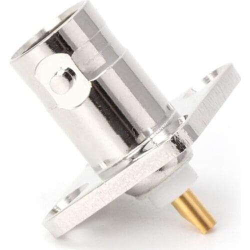 BNC Female Jack With 4 Holes Flange Panel Chassis Mount Coaxial Solder Connector