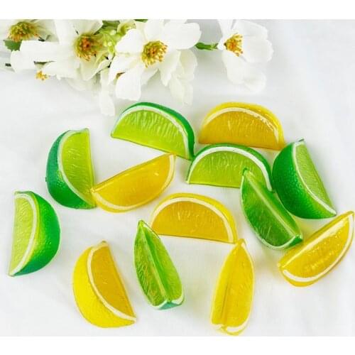 35Pcs Artificial Fruit Faux Lemon Slice Fake Lemon Block Realistic Decorative For Wedding Home Garden Decor Party Supplies