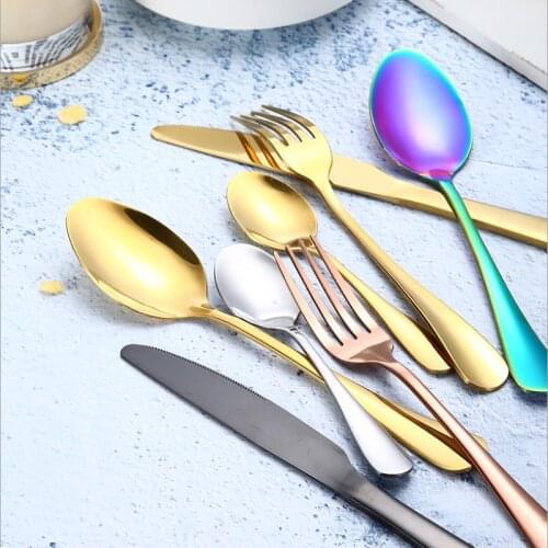 Hot Sale Cutlery Knives Forks Spoons Dinnerware Set 304 Stainless Steel Cutlery Set Knife Fork Spoon Home Party Tableware Set