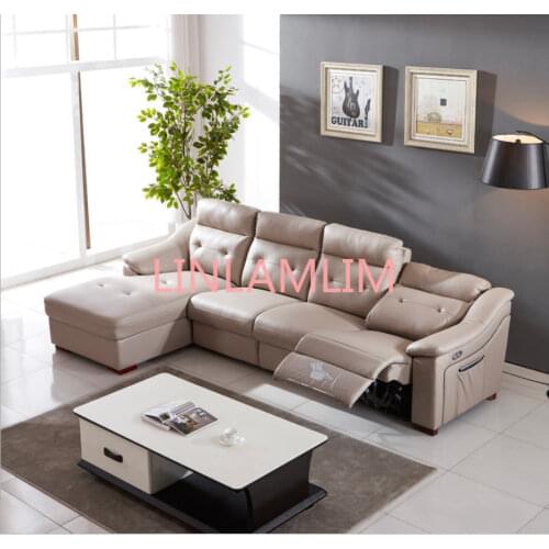 Living room Sofa set диван sofa bed мебель кровать muebles de sala L recliner genuine leather sofa cama puff asiento sala futon