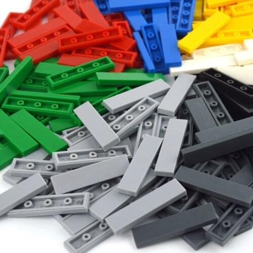 1x4 Educational Creative Size MOC DIY Building Blocks Figure Bricks Ceramic Tile Bricks Smooth Flat Tiles Toys for Children