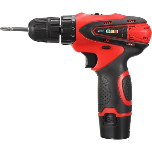 Best Selling DC 12V Power Drills Two Speed Electric Screwdriver 2 Batteries 1 Charger Screw Driver Tools Kit Repair Tool