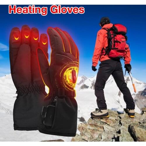 Motorcycle Gloves Waterproof Heated Guantes Moto Touch Screen Battery Powered Motorbike Racing Riding Gloves Winter