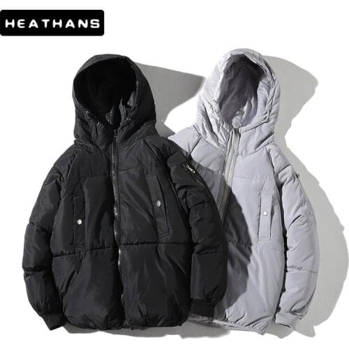 Zipper Mens Hooded Parkas Winter Windbreaker Jackets Thick Coats Cotton Male Hoodie Parka Warm Outwear Men Clothing Sportswears
