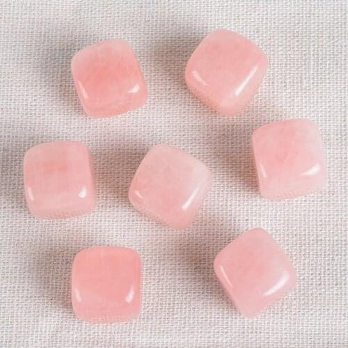 Rose Quartz Tumbled Stone 12-15 MM Natural Mineral Chip Irregular Polishing Bead Specimen Garden Home Decoration Accessories