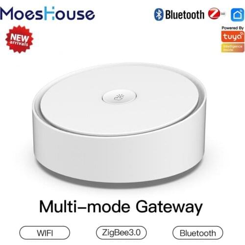 Moes Smart Multi-mode Gateway ZigBee WiFi Bluetooth Mesh Hub Work With Tuya Smart App Voice Control Via Alexa Google Home New