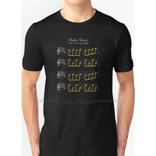 Sutter Island On The Nature Of Daylight Max Richter Music Sheet Design T Shirt 100% Pure Cotton Shutter Island Movie Fan Cinema