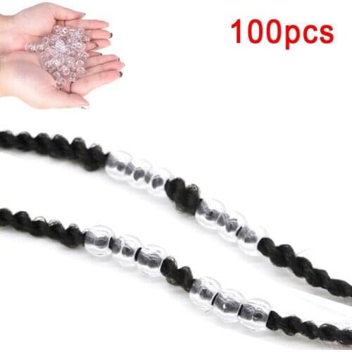 100pcs 12mm Resin Hair Beads 6mm Big Hole Dreadlock Beads For Jumbo Braid Dreadlock Hair Accessories