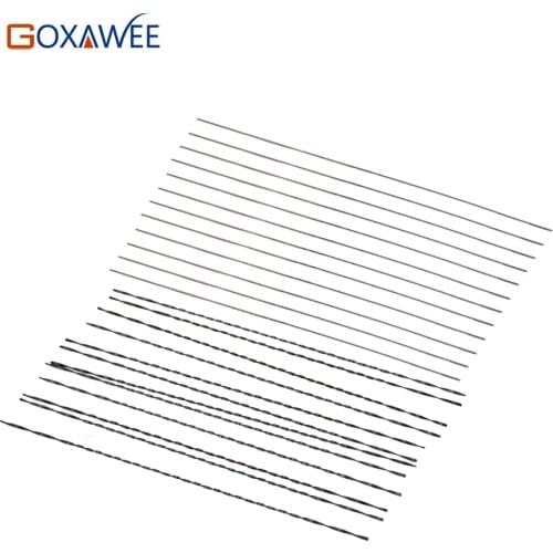 GOXAWEE 12 pcs 130mm Scroll Saw Blades Jig Saw Blades Spiral Teeth Wood Saw Blades and 12pcs Metal Saw Blades Straight Teeth