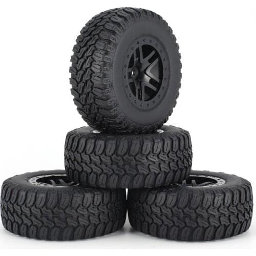 4pcs AUSTAR 110mm Rim Rubber Tyre Wheel Set Kit Spare Parts Accessories for Traxxas Slash 4X4 RC4WD HPI HSP Crawler Car Model