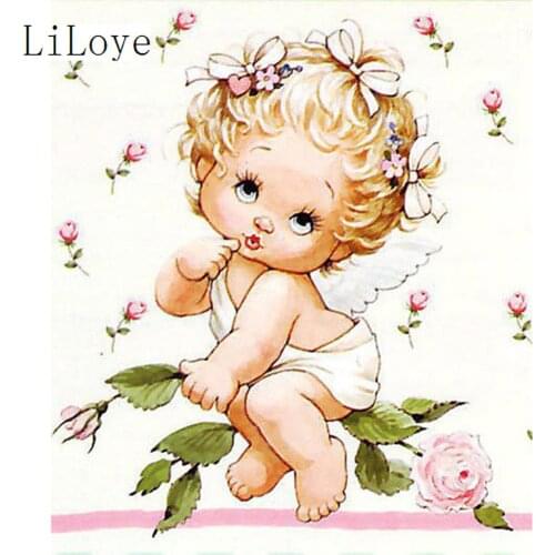 LI LOYE Diamond embroidery Flower baby Painting Crystal Drill handicraft 5D Diamond painting Cross Stitch embroidery art FZ108