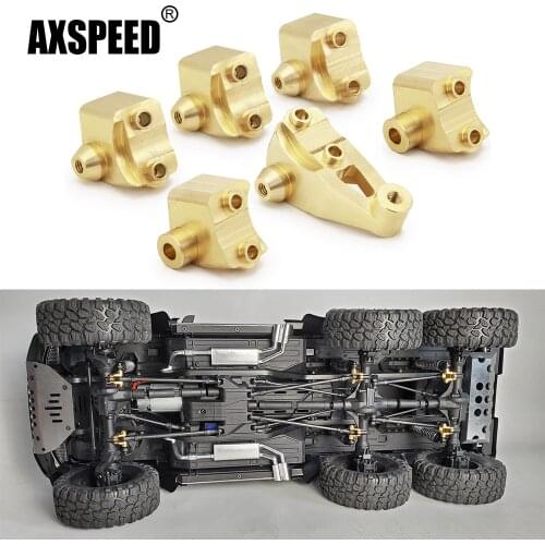 AXSPEED Brass Front Rear Axle Suspension Link Stand Mount for Traxxas TRX-6 G63 1/10 RC Rock Crawler Car Upgrade Parts