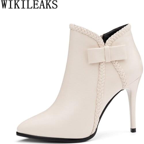 White Boots Ladies Shoes Woman Elegant Designer Heels 2020 Leather Boots Women Fetish High Heels Sexy Black High Heels Boots