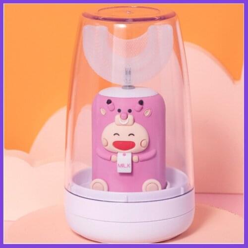 Baby Smart Childrens Ultrasonic Toothbrush u-shaped Cartoon Electric Automatic USB Rechargeable Intelligent 360 kids toothbrush