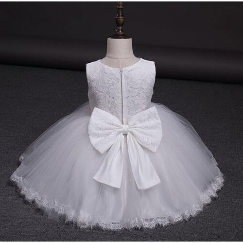 Summer Kids Dresses For Girls Tutu White Cake Smash Dress Elegant Princess Party Wedding Dress Girl Birthday Clothing 3 8Y