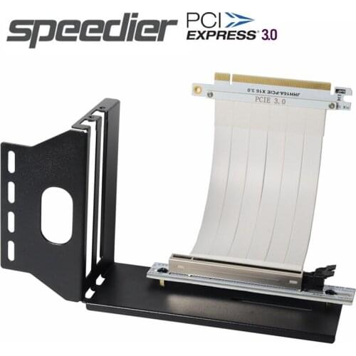 PCI Express 3.0 16x To 16x White Riser Cable GTX1080Ti RTX External Built-in Graphics Card Flat Extension Cable 90 Degree Base