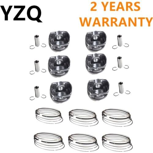 03H107065N 03H198151 Engine System Piston+Piston Ring Set For VW Volkswagen CC Touareg Passat Audi Q7 V6 3.6L BLV 03H107065C