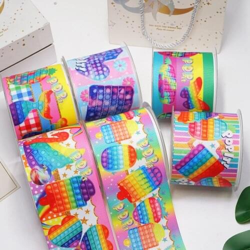 3 inch 75mm 38mm 25mm Characters Printed Grosgrain Ribbon 55854
