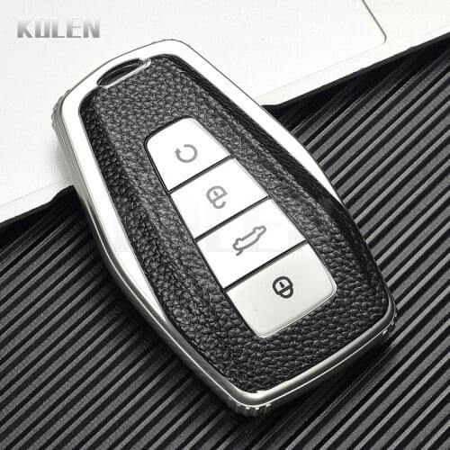 TPU Leather Type Car Key Case Cover For Geely Coolray Atlas Boyue NL3 Emgrand X7 EX7 SUV GT GC9 Boru Protection Fob Accessories