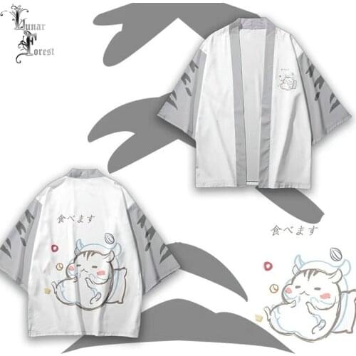 Cute Kawaii Hamster 3D Printing Japanese Kimono Haori Yukata Women/Men Fashion Summer Casual Cool Short Sleeve Streetwear