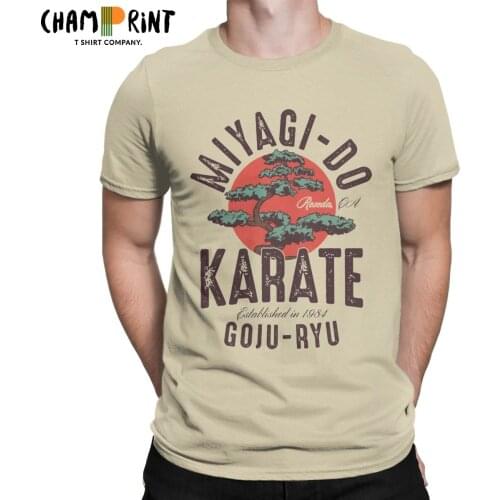 Men T-Shirts Karate Kid Cobra Kai Vintage Pure Cotton Tees Short Sleeve T Shirts O Neck Clothing Gift Idea