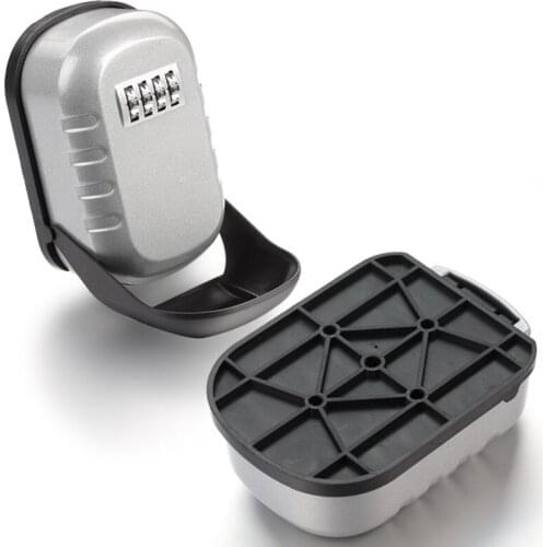 Wall Mount Key Storage Secret Box Organizer 4 Digit Combination Password Security Code Lock No Key Home Key Safe Box with Cover