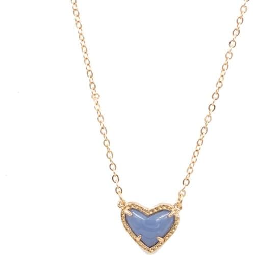 New Valentines Gift Candy Color Claw Small Heart Shaped 3D Resin Mini Love Pendants Necklace Women