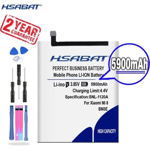 New Arrival [ HSABAT ] 5900mAh BM3E Replacement Battery for Xiaomi Mi 8 Mi8 M8